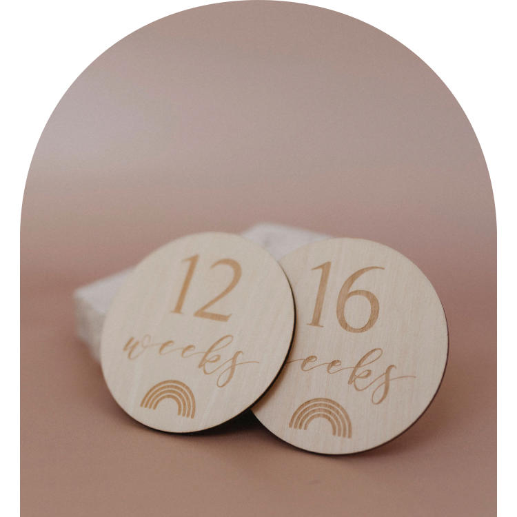 Wooden Pregnancy Milestone Collection
