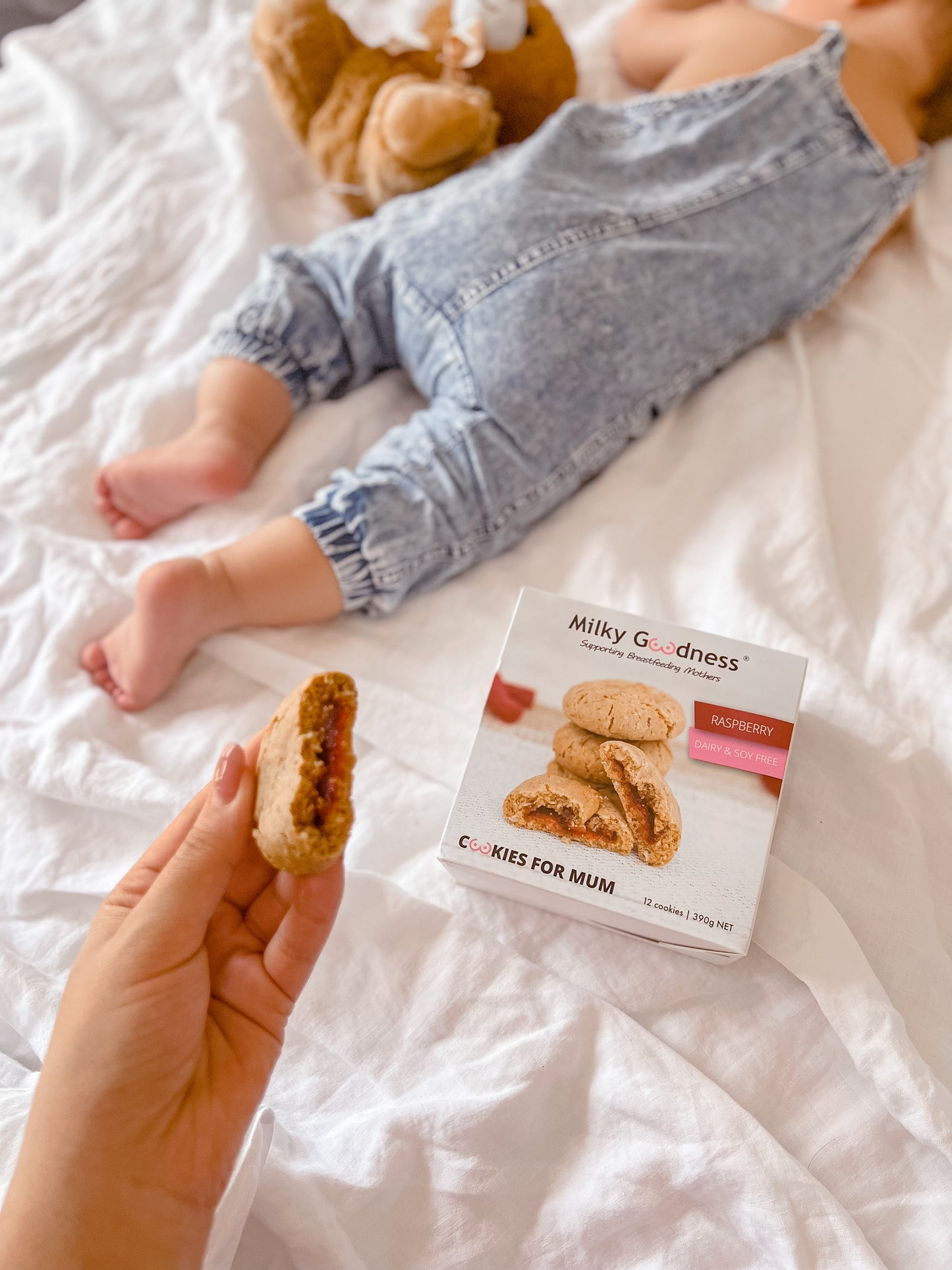 Raspberry Lactation Cookies (Dairy and Soy Free)
