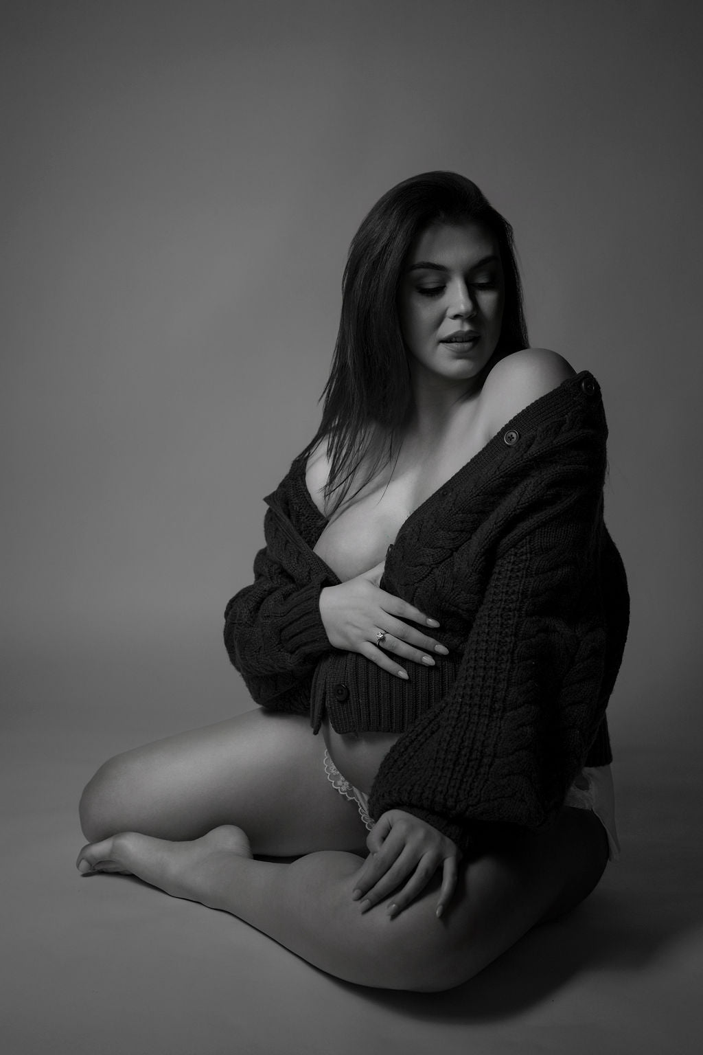 Tessa - Chocolate Knit Cardigan