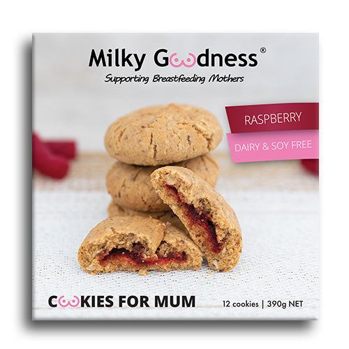 Raspberry Lactation Cookies (Dairy and Soy Free)