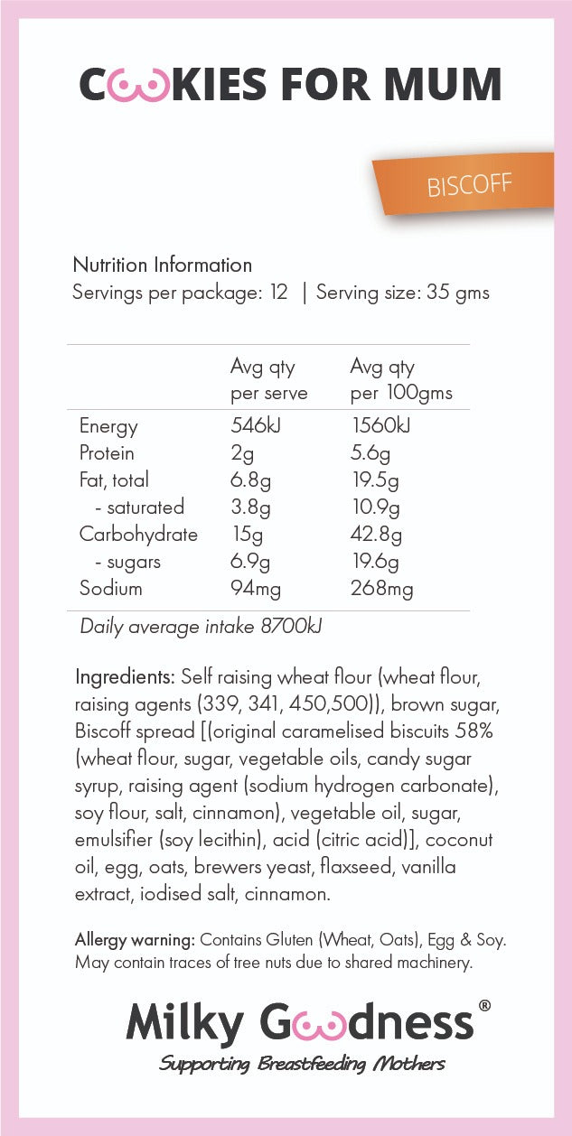 Biscoff Lactation Cookies (Dairy Free)