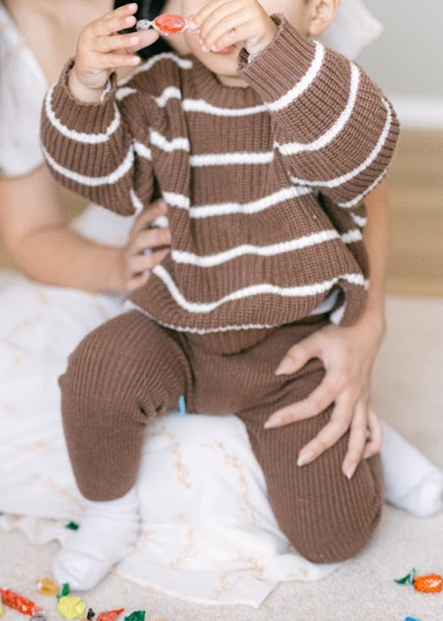 Chocolate Stripe Knit Jumper - Ziggy Lou - Size 2