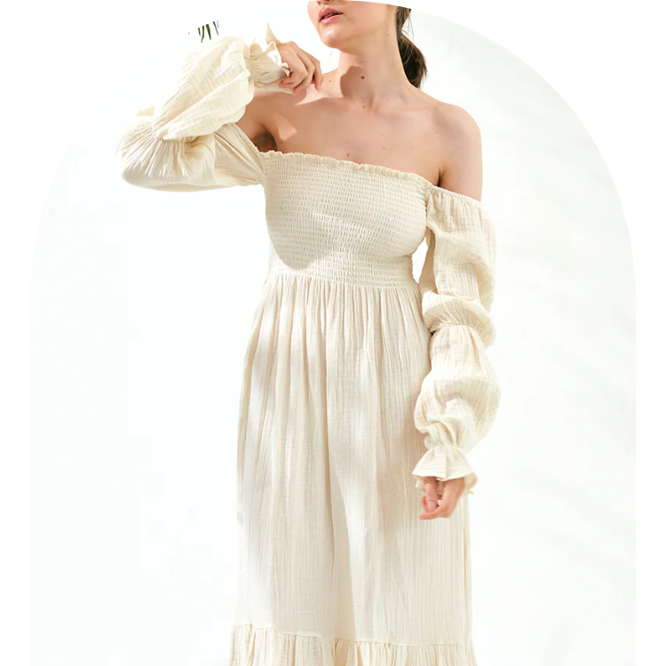 Yuki Cream Dress - Nothing Fits But