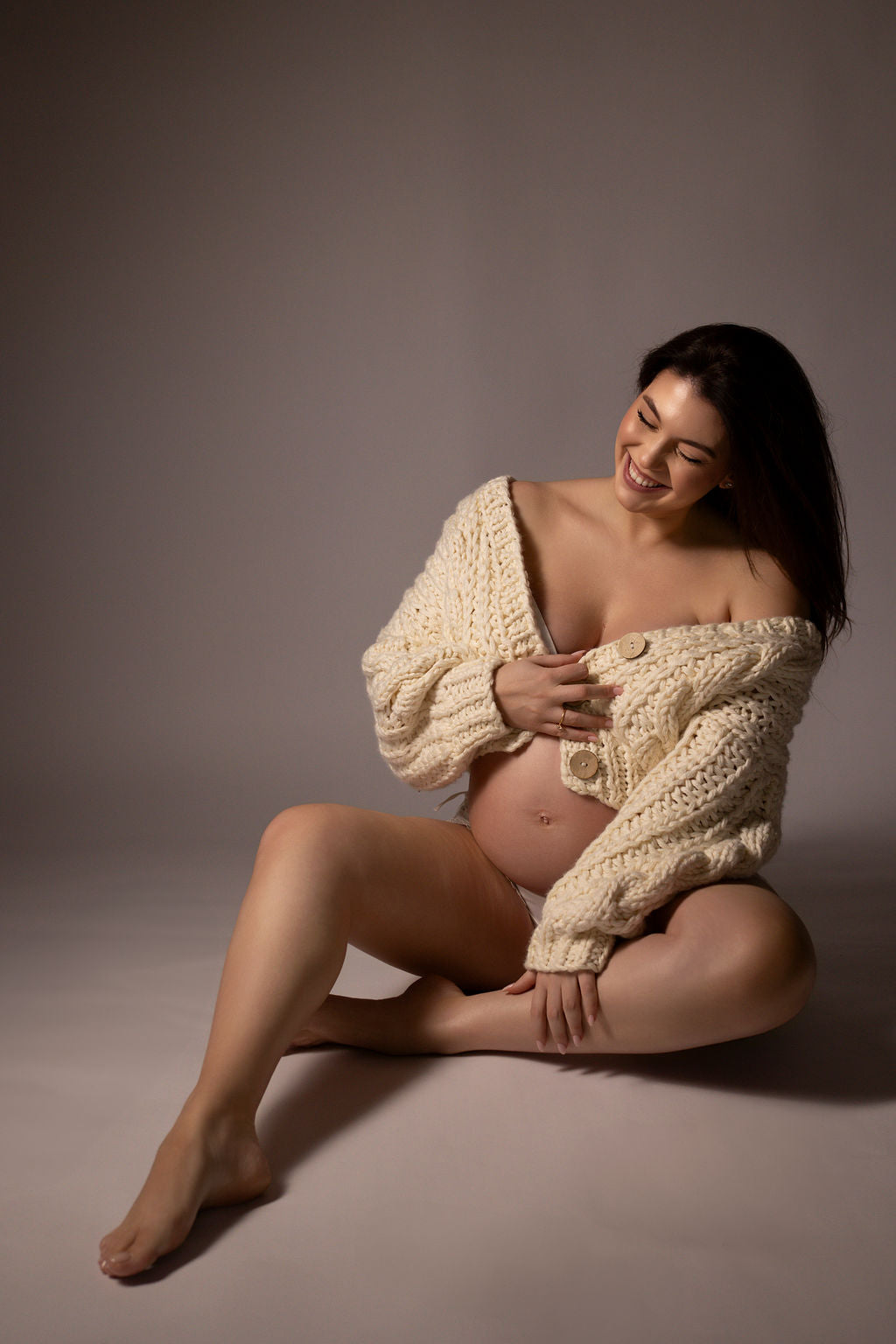Charlie - Cream Chunky Knit Cardigan