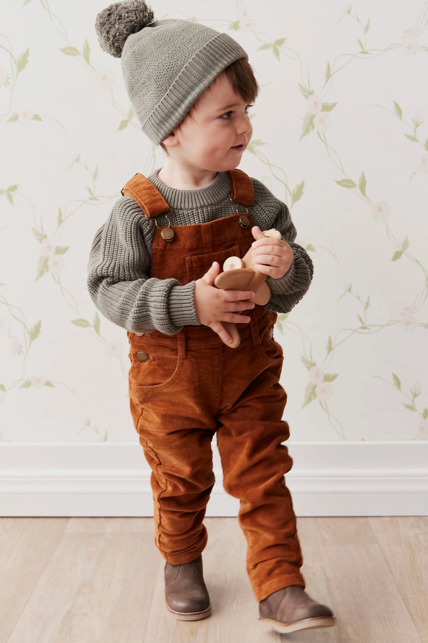 Jordie Cord Overalls - Cinnamon - Jamie Kay - Size 1