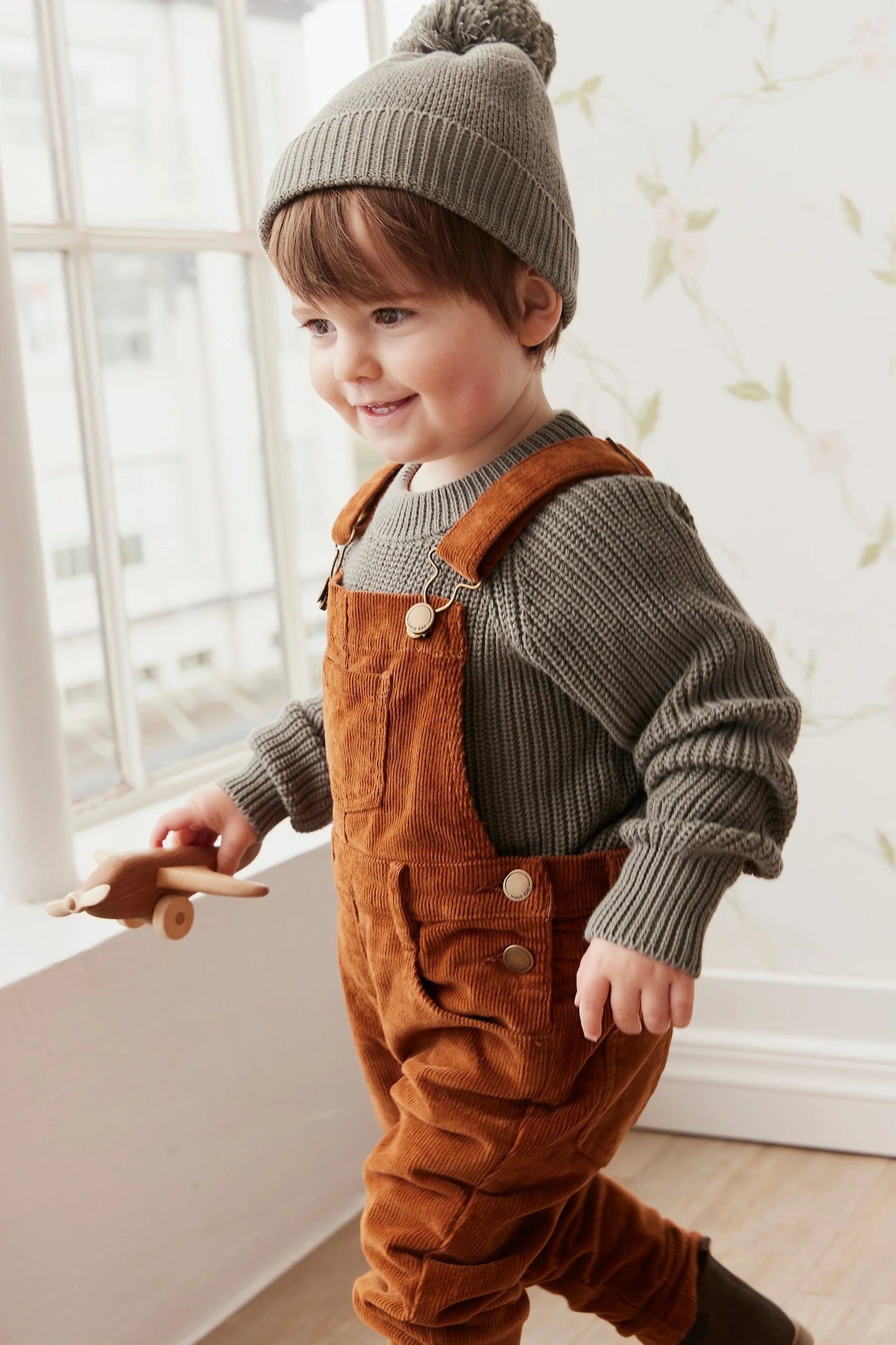 Jordie Cord Overalls - Cinnamon - Jamie Kay - Size 1