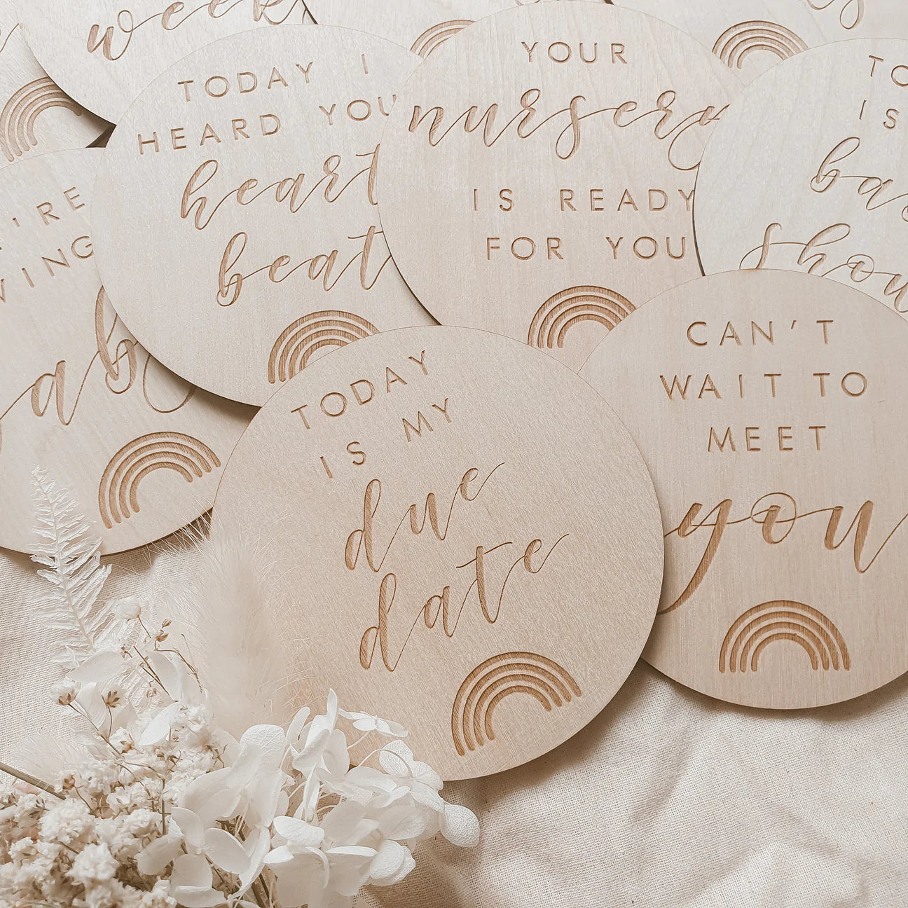 Wooden Pregnancy Milestone Collection