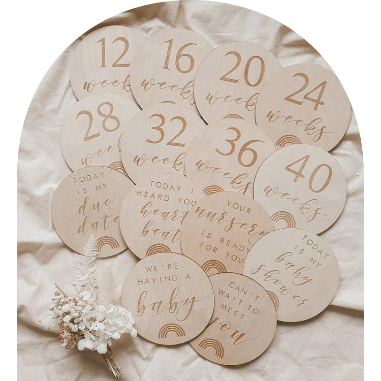 Wooden Pregnancy Milestone Collection