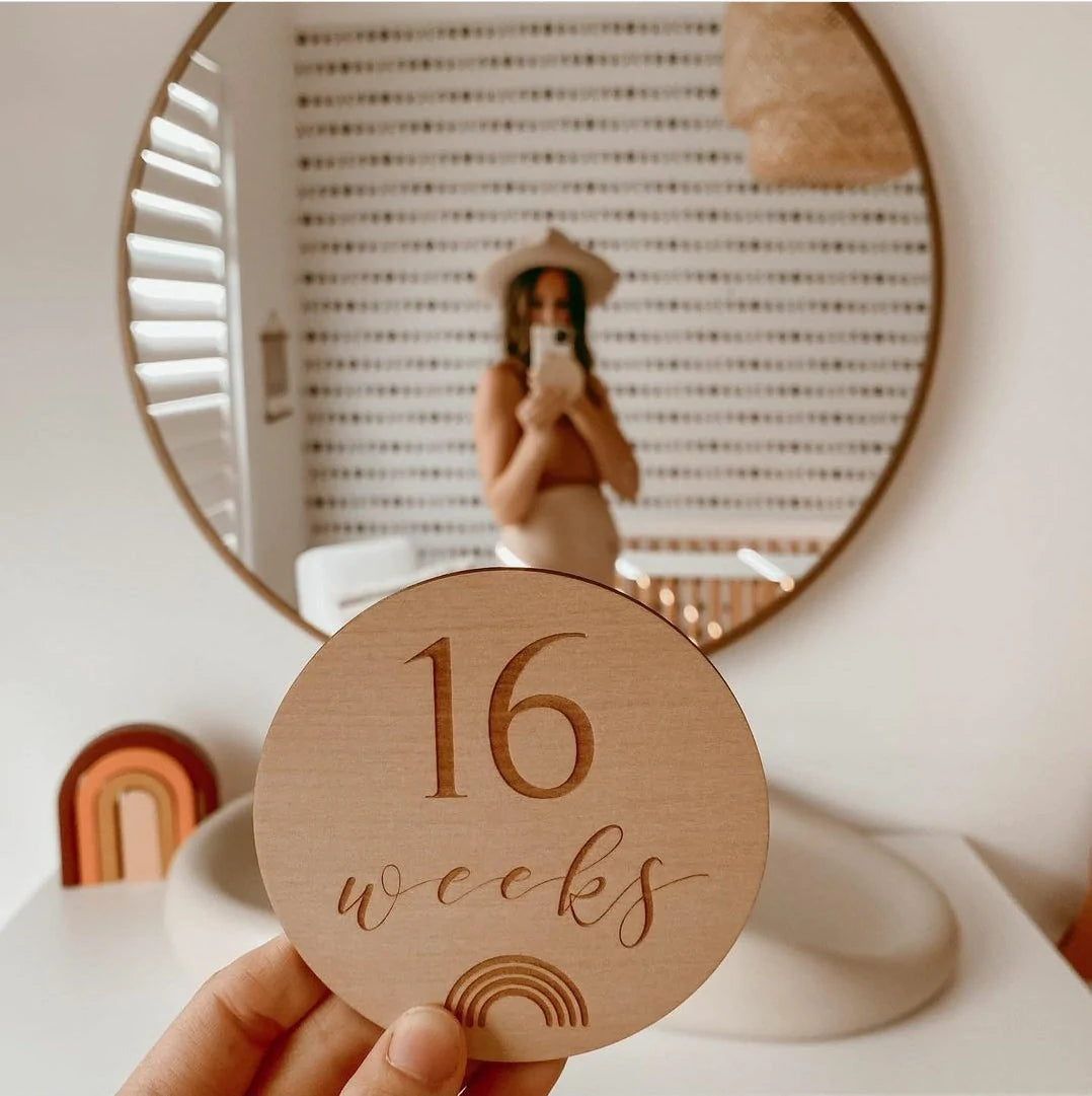 Wooden Pregnancy Milestone Collection
