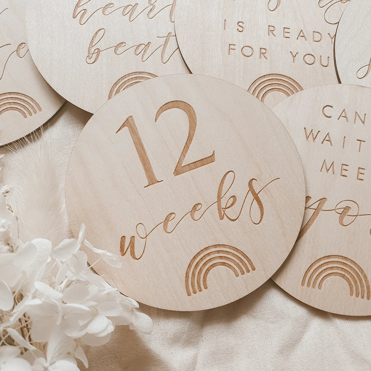 Wooden Pregnancy Milestone Collection
