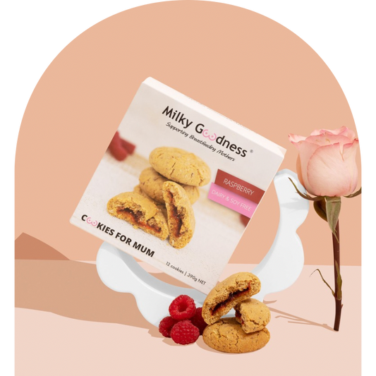 Raspberry Lactation Cookies (Dairy and Soy Free)