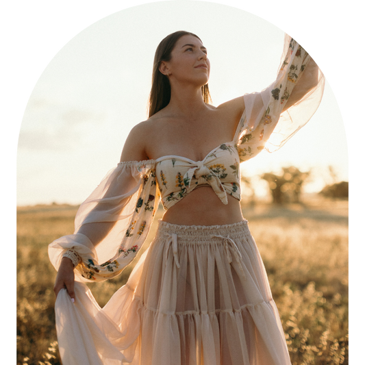 Flower Power - - Two Piece Gown - Reclamation