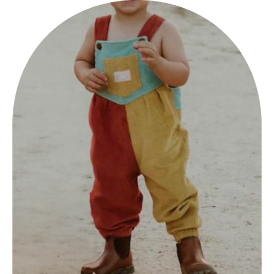 Let's Go Overalls - Orange Mustard - Size 2/3