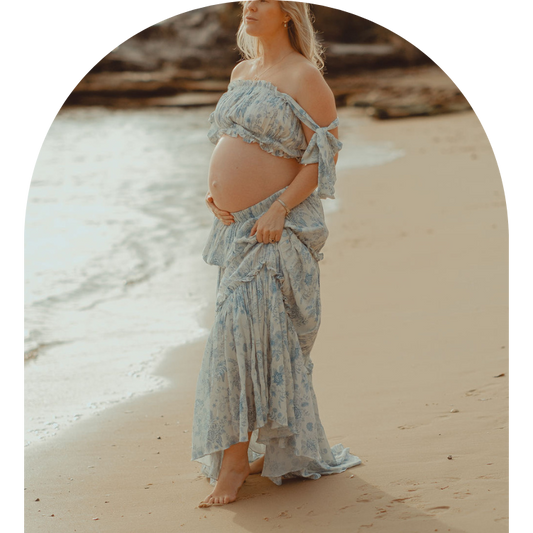 Flora Blue - Two Piece Set - Rooh Collective