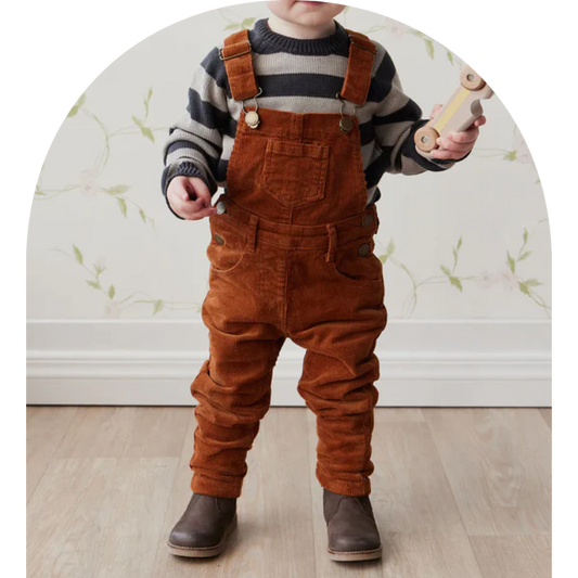 Jordie Cord Overalls - Cinnamon - Jamie Kay - Size 1